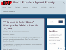 Tablet Screenshot of healthprovidersagainstpoverty.ca